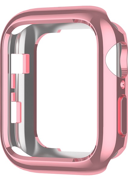 Apple Watch Series 9 8 7 45MM / 6 5 4 Se (2023) Se (2022) Se 44MM Tpu Watch Kapağı Elektroliz Kaplama Içi Boş Çerçeve (Yurt Dışından)
