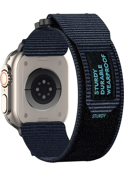 Apple Watch Ultra 2 Ultra 49MM / Series 9 8 7 45MM / 6 5 4 Se (2023) Se (2022) Se 44MM Çakma Kordonlu Watch Naylon Kayış (Yurt Dışından)