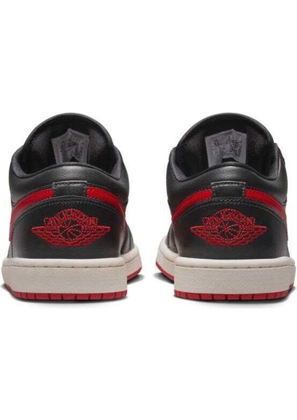 Air Jordan 1 Low Reverse Leather Black Red Toe (W)Hakiki Deri Erkek Spor Ayakkabı Siyah Kırmızı fiyatları