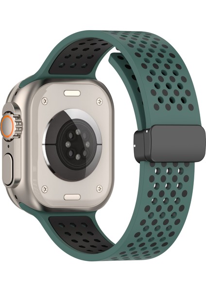 Apple Watch Ultra 2 Ultra 49MM / Series 9 8 7 45MM / 6 5 4 Se (2022) Se (2023) Se 44MM Silikon Watch Bandı (Yurt Dışından)