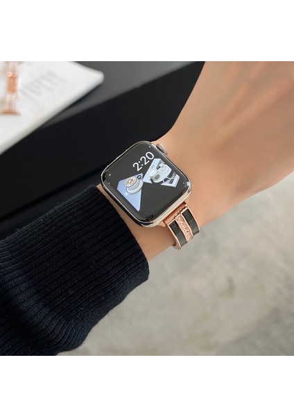 Apple Watch Ultra 2 Ultra 49MM / Series 9 8 7 45MM / 6 5 4 Se (2022) Se (2023) Se 44MM Watch Bandı Epoksi Metal Kayış (Yurt Dışından) modelleri