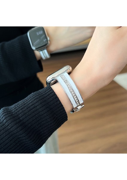 Apple Watch Ultra 2 Ultra 49MM / Series 9 8 7 45MM / 6 5 4 Se (2022) Se (2023) Se 44MM Watch Bandı Epoksi Metal Kayış (Yurt Dışından)