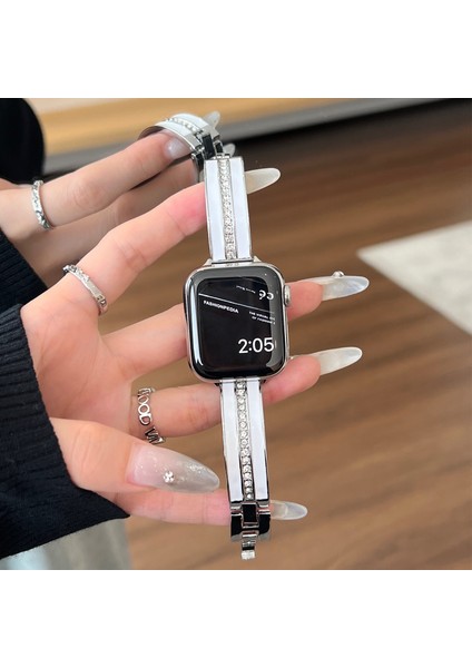 Apple Watch Ultra 2 Ultra 49MM / Series 9 8 7 45MM / 6 5 4 Se (2022) Se (2023) Se 44MM Watch Bandı Epoksi Metal Kayış (Yurt Dışından)