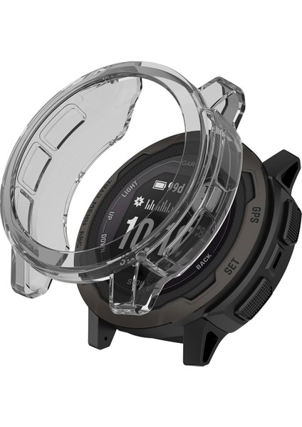 Garmin Instinct 2 Için 2 Şeffaf Yumuşak Tpu Koruyucu Kılıf Anti -Damla Izleme Kapağı - Şeffaf Siyah (Yurt Dışından)