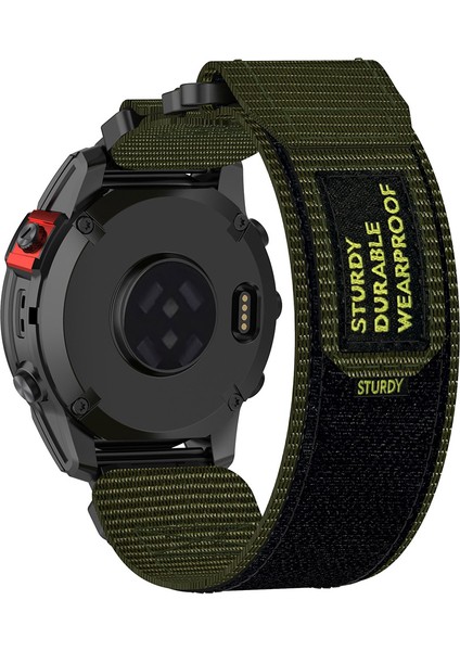 Garmin Fenix 7x / 7x Pro / Instinct 2x / Quickfit 26MM Naylon Etiket Bilek Kayışı (Yurt Dışından)