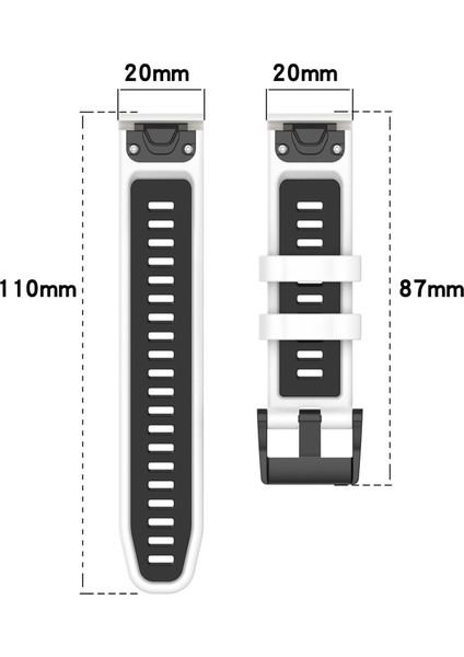 Garmin Fenix 5 / 5x / 6x / 7x Çift Color Silikon Kordonlu Saat (Yurt Dışından) modelleri