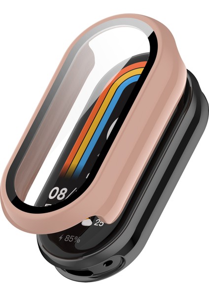 Xiaomi Mi Band 8/8 Nfc Pc Kılıfı + Parlak Stil Temperli Cam Ekran Koruyucu (Yurt Dışından)