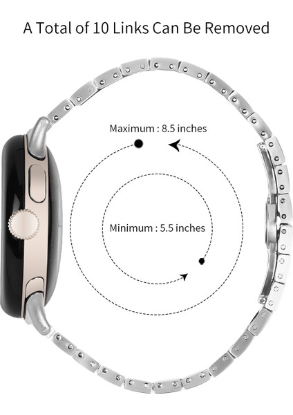 Google Pixel Watch / Watch 2 Paslanmaz Çelik Watch Kayışı Bileklik (Yurt Dışından) fırsatları