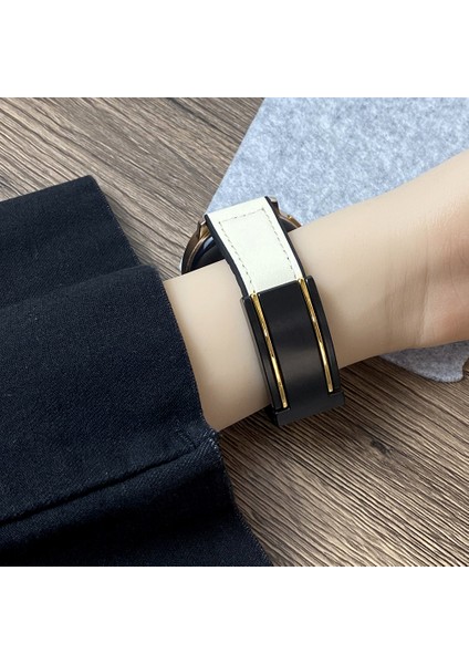 Huawei Watch Gt 3 42MM/GT 3 Pro 43MM Hakiki Inek Deri Kaplamalı Silikon Bant 20MM Watch Kayışı (Yurt Dışından) fırsatları