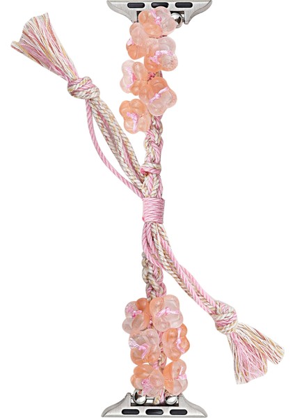 Apple Watch Series 9 8 7 41MM / 6 5 4 Se (2023) Se (2022) Se 40MM Örgülü Halat Bilezik Watch Kayışı (Yurt Dışından)