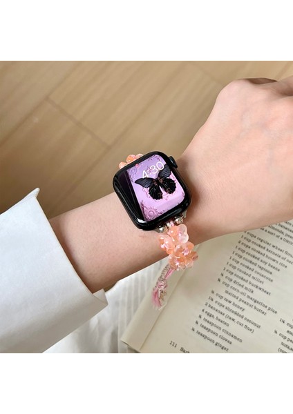 Apple Watch Series 9 8 7 41MM / 6 5 4 Se (2023) Se (2022) Se 40MM Örgülü Halat Bilezik Watch Kayışı (Yurt Dışından) modelleri