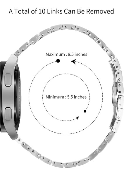 Samsung Galaxy Watch4 Classic 42MM / 46MM Paslanmaz Çelik Kayış Yedek Bilek Bandı (Yurt Dışından) fırsatları