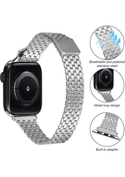 Apple Watch Ultra Ultra 2 49MM / 9 8 7 45MM / 6 5 4 Se (2022) Se (2023) Se 44MM Paslanmaz Çelik Bant (Yurt Dışından) modelleri