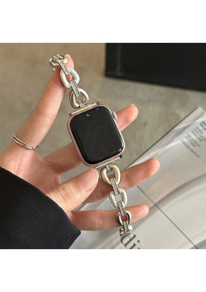 Apple Watch Series 9 8 7 41MM / 6 5 4 40MM Çinko Alaşımlı Metal Saat Kayışı (Yurt Dışından) fiyatları