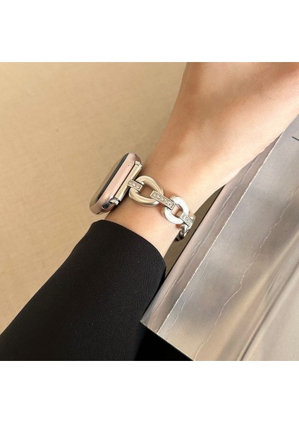 Apple Watch Series 9 8 7 41MM / 6 5 4 40MM Çinko Alaşımlı Metal Saat Kayışı (Yurt Dışından) fırsatları