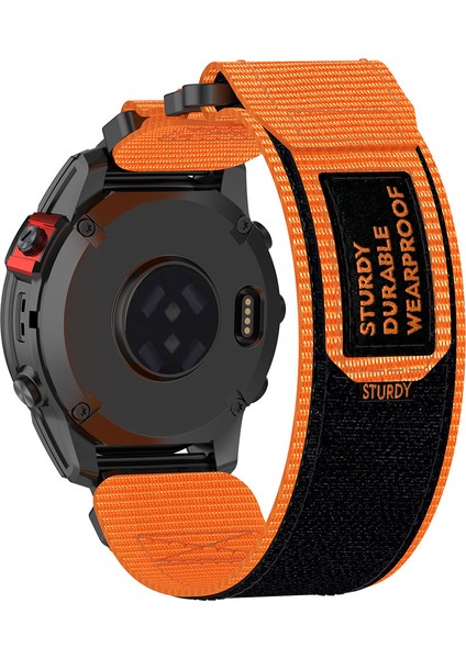 Garmin Fenix 7x / 7x Pro / Instinct 2x / Quickfit 26MM Naylon Etiket Bilek Kayışı (Yurt Dışından)