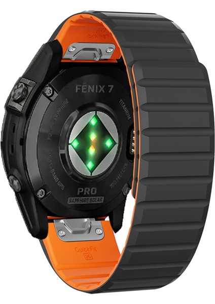 Garmin Fenix 5 / 5x / 6x / 7x Çift Color Silikon Kordonlu Saat (Yurt Dışından)
