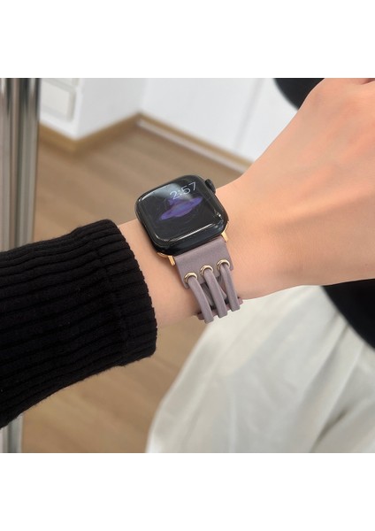 Apple Watch Series 9 8 7 41MM / 6 5 4 40MM Hakiki Inek Deri Watch Band (Yurt Dışından) modelleri