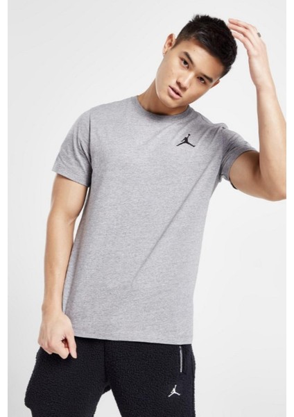 Jordan Jumpman Erkek Gri Pamuklu T-Shirt