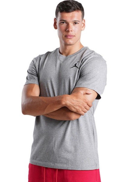 Jordan Jumpman Erkek Gri Pamuklu T-Shirt fırsatları