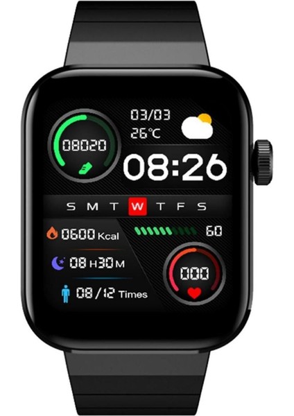 Mibro Watch T1 1. 6 Inç Amoled Hd Ekran 2 Atm Sesli Görüşme Özellikli Akıllı Saat Siyah