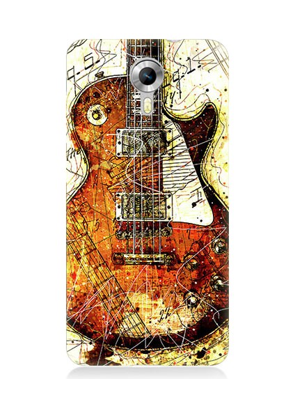 General Mobile Discovery 4g Uyumlu Renkli Gitar Desenli Silikon Kılıf