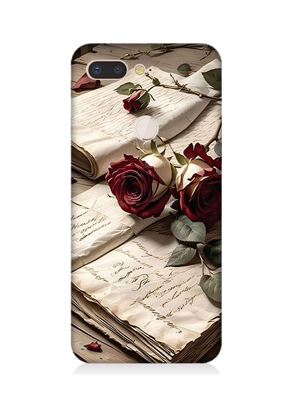 General Mobile Gm9 Pro Uyumlu Mektup ve Güller Desenli Silikon Kılıf