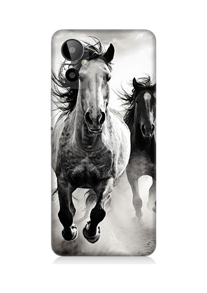 General Mobile GM23 Se Uyumlu Koşan Atlar Desenli Silikon Kılıf