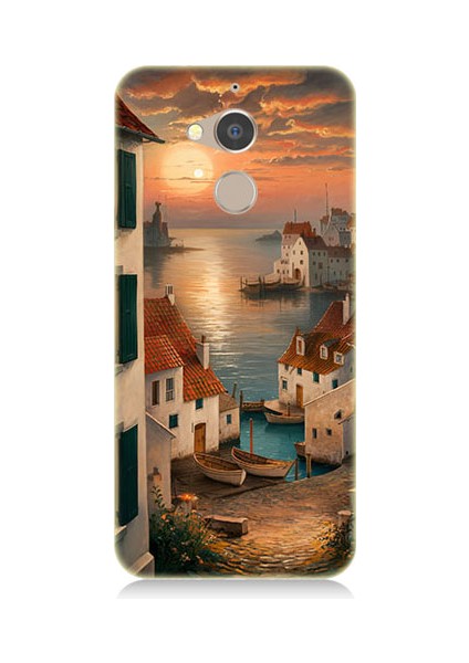 General Mobile Gm8 Uyumlu Sahil Evleri Desenli Silikon Kılıf