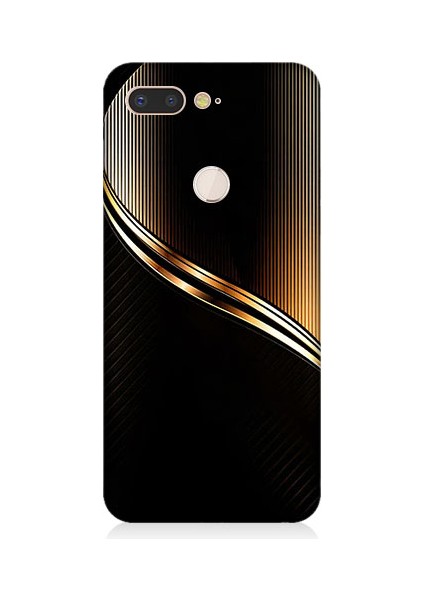 General Mobile Gm9 Pro Uyumlu Altın Şerit Desenli Silikon Kılıf