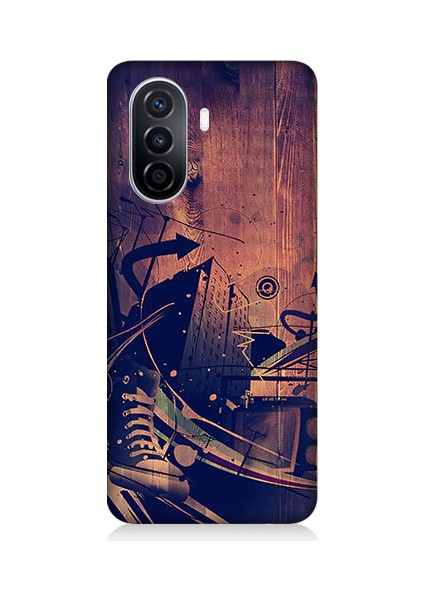 Huawei Nova Y70 Uyumlu Karanlık Tiyatro Desenli Silikon Kılıf