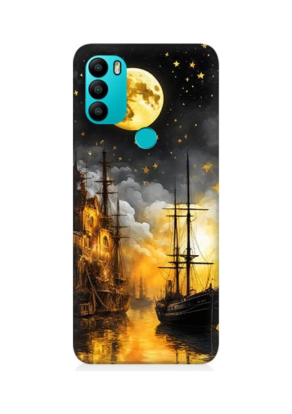 General Mobile GM21 Plus Uyumlu Ayışığı Gemisi Desenli Silikon Kılıf