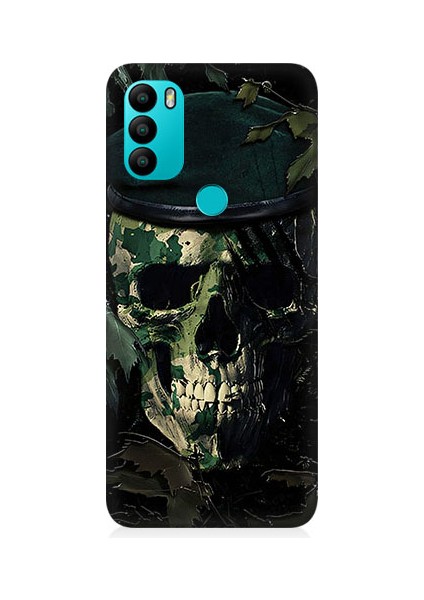 General Mobile GM21 Plus Uyumlu Karanlık Kafatası Desenli Silikon Kılıf