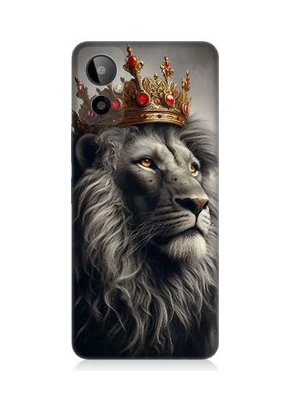 General Mobile GM23 Se Uyumlu Taçlı Aslan 3 Desenli Silikon Kılıf