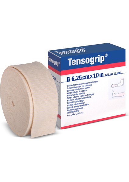 Tensogrip Tubular Bandaj Bsn Boru Bandaj 6,25CM x 10M Beyaz B Beden