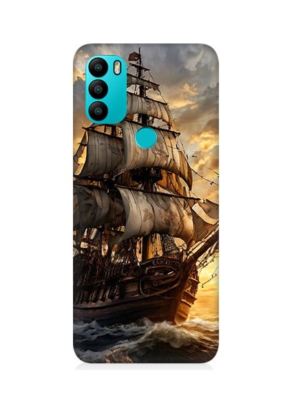 General Mobile GM21 Plus Uyumlu Yelkenli Gemi Desenli Silikon Kılıf