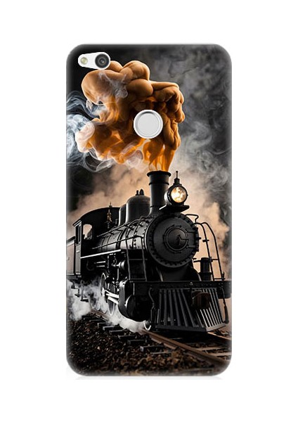 Huawei P9 Lite 2017 Uyumlu Kara Tren Desenli Silikon Kılıf
