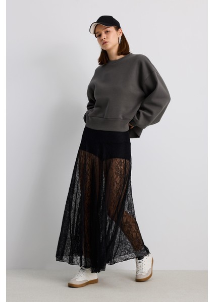 Balon Kollu Krop Sweatshirt fiyatları