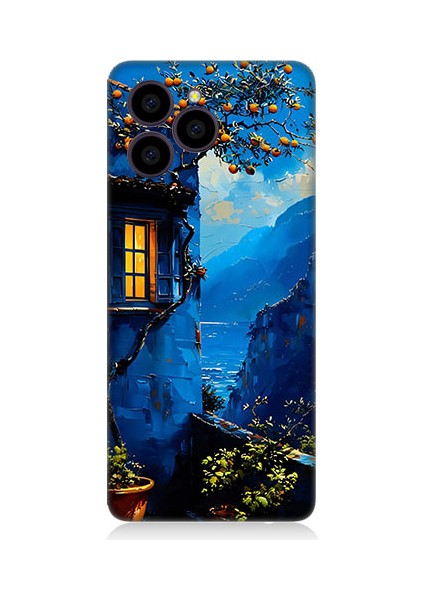 Omix X6 Uyumlu Dağ Evi Desenli Silikon Kılıf