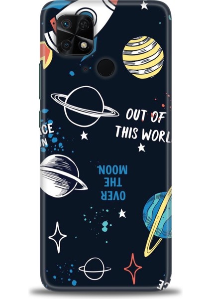 Xiaomi Redmi 10C Kılıf Hd Baskılı Kılıf - Space Fun + 9h Nano Ekran Koruyucu