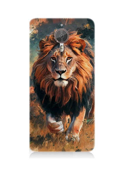 General Mobile Gm5 Plus Uyumlu Aslan Portresi Desenli Silikon Kılıf