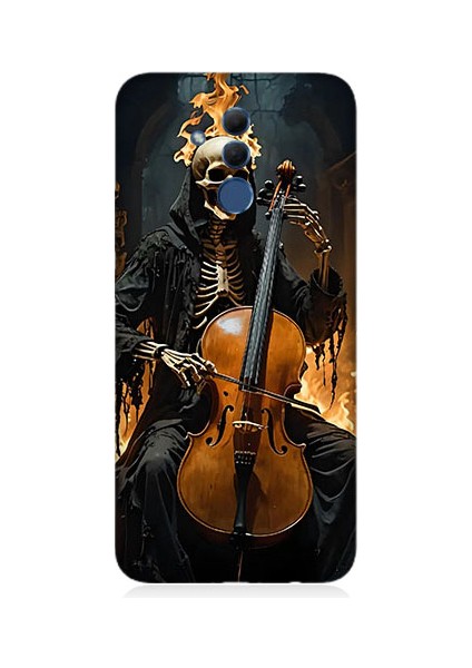 Huawei Mate 20 Lite Uyumlu Iskelet Çello Desenli Silikon Kılıf