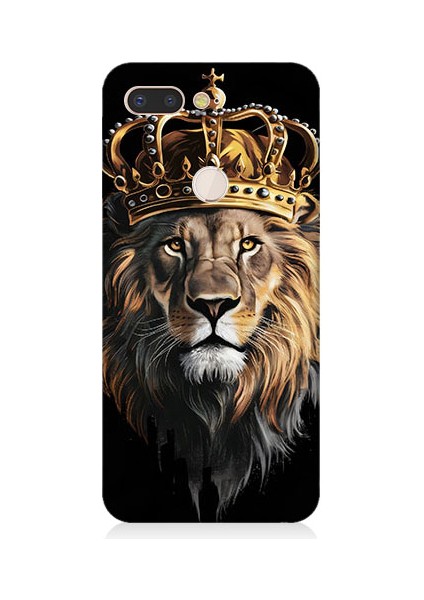 General Mobile Gm9 Pro Uyumlu Taçlı Aslan Desenli Silikon Kılıf