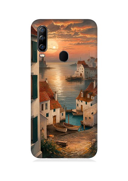 General Mobile GM20 Pro Uyumlu Sahil Evleri Desenli Silikon Kılıf