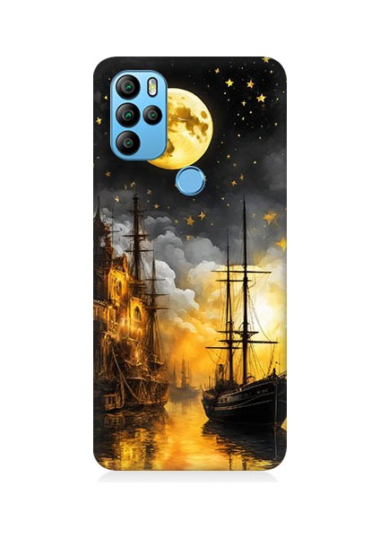 General Mobile GM21 Pro Uyumlu Ayışığı Gemisi Desenli Silikon Kılıf