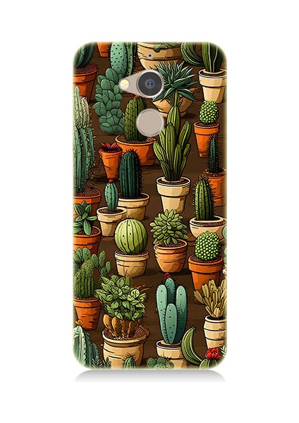 General Mobile Gm8 Uyumlu Kaktüs Koleksiyonu Desenli Silikon Kılıf