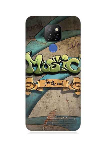 General Mobile GM20 Uyumlu Müzik Duvarı Desenli Silikon Kılıf