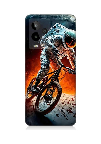 General Mobile GM24 Pro Uyumlu Uzayda Bisiklet Desenli Silikon Kılıf