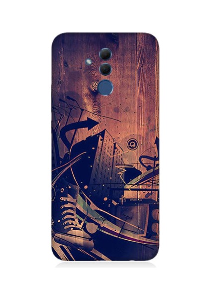 Huawei Mate 20 Lite Uyumlu Karanlık Tiyatro Desenli Silikon Kılıf