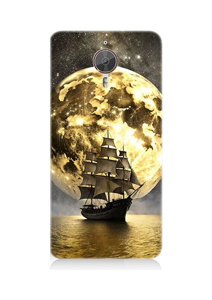 General Mobile Gm5 Plus Uyumlu Ay ve Yelken Desenli Silikon Kılıf